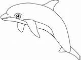 Dolphin Template Templates Pages Coloring Beautiful Animal Colouring Shapes sketch template