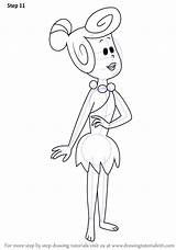 Wilma Flintstones Flintstone Drawingtutorials101 sketch template