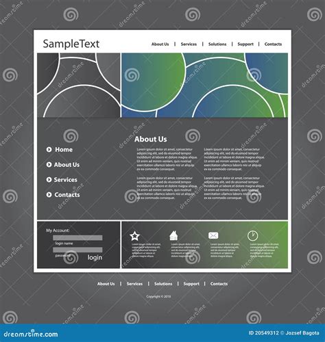 website template  editable format stock vector illustration