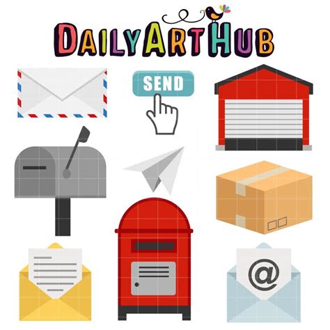 sending mail clip art set daily art hub graphics alphabets svg