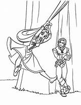 Coloring Flynn Rapunzel Flying Over Pages Tangled sketch template