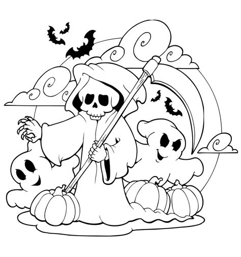 pin en halloween coloring pages