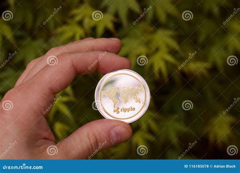 ripple coin outdoor stock photo image  finance cryptocurrency