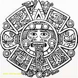 Aztec Coloring Getdrawings Warrior sketch template