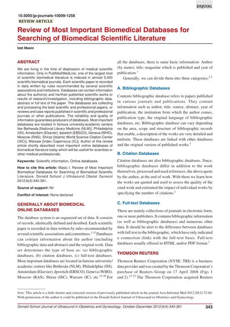 scientific review summary examples scientific literature review paper