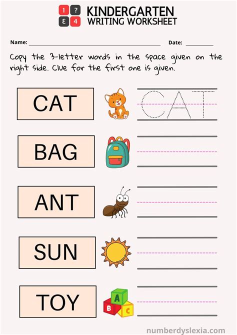 kindergarten worksheets writing worksheets  kindergarten