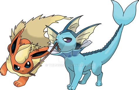 flareon and vaporeon by tails19950 on deviantart pokemon sonic the hedgehog anime