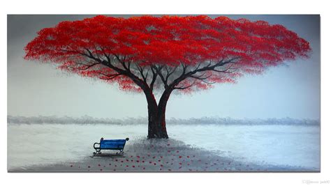 unframed  frame hand painted oil painting  canvas large red