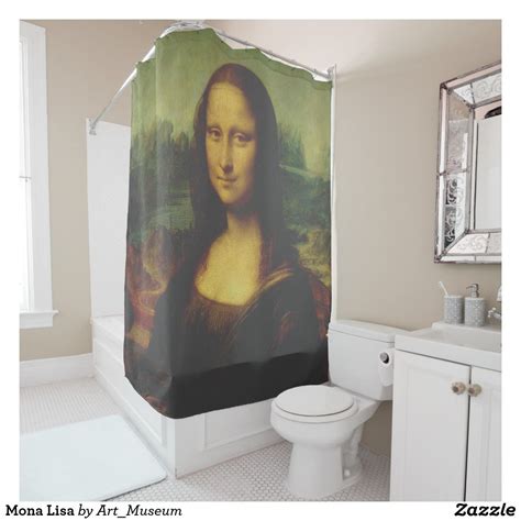 Mona Lisa Shower Curtain In 2021 Curtains