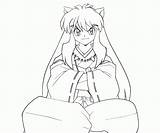 Coloring Inuyasha Pages Anime Popular Manga Coloringhome sketch template