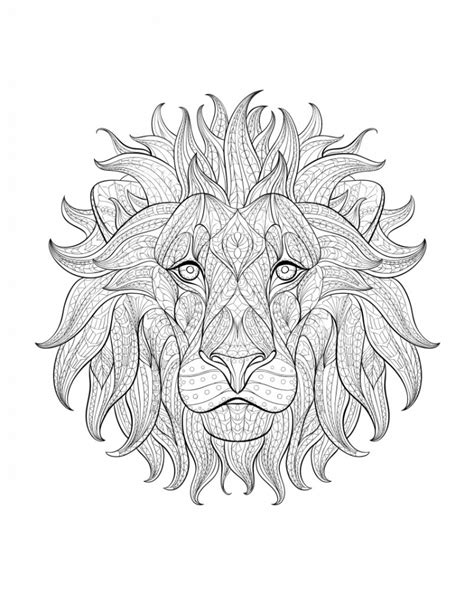 lion coloring pages  adults printable