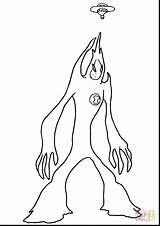 Ben Coloring Pages Drawing Alien Force Goop Spider Swampfire Aliens Jelly Ten Line Monkey Color Drawings Underwater Template Los Xcolorings sketch template