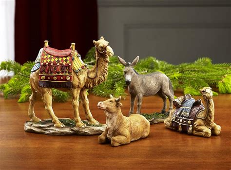 deluxe edition  piece   christmas nativity set  real