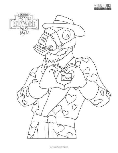 fortnite valentines day coloring page click