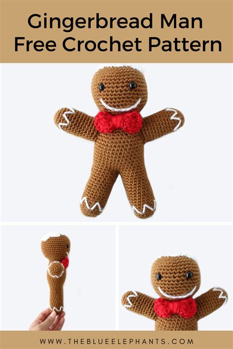 ronald  crochet gingerbread man  crochet pattern