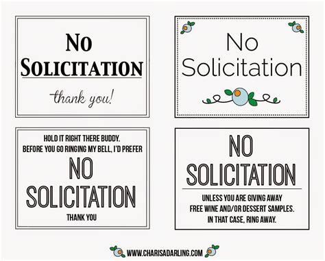 printable  soliciting sign  printable funny  soliciting
