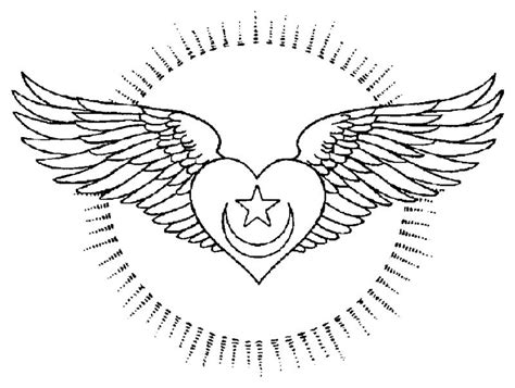 coloring pages  hearts  wings coloring home