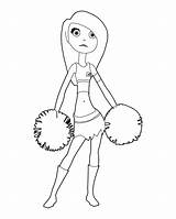 Pages Megaphone Coloring Cheerleader Cheerleading Getcolorings sketch template