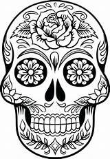 Coloring Skull Pages Cute Muertos Dia Los Getcolorings Printable sketch template