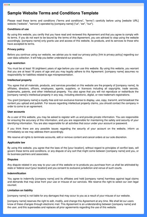 terms conditions template examples pdfdoc