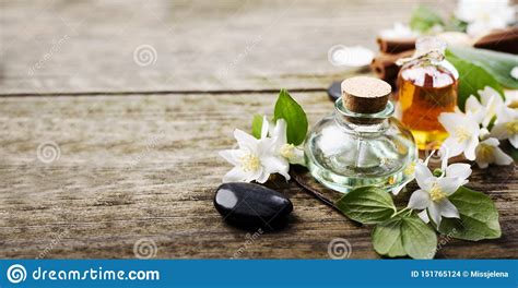 Spa Treatment With Massage Jasmine Oil Still Life Stock