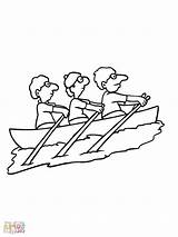 Coloring Rowing Row Boat Pages Team Getdrawings Getcolorings sketch template