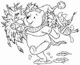 Coloring Pages Christmas Printable Family Pooh Winnie Color Getcolorings Print sketch template