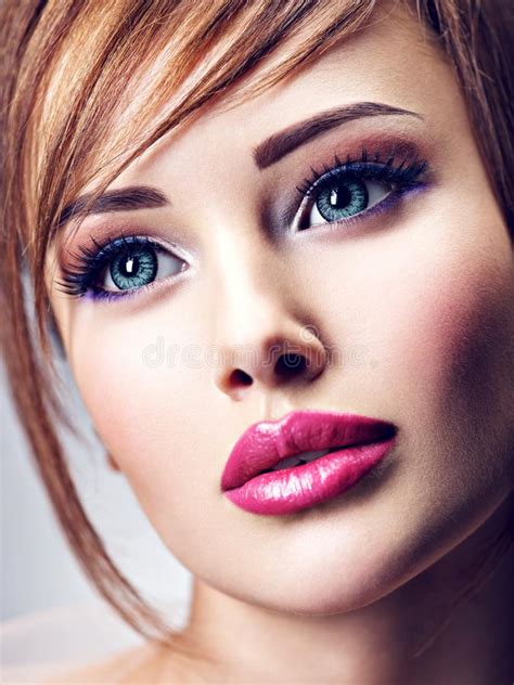 Beautiful Woman With Big Eyes Stock Image Image Of