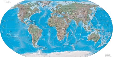 world physical maps guide   world