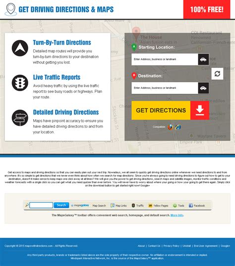 driving directions  map website design portfolio examples preview