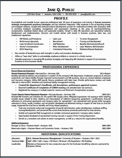 human resources generalist resume sample   learning
