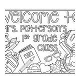 Coloring Welcome Teacher Store Sheet Classroom sketch template
