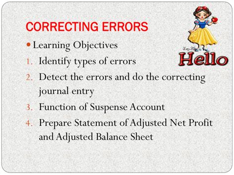 topic  correcting errors