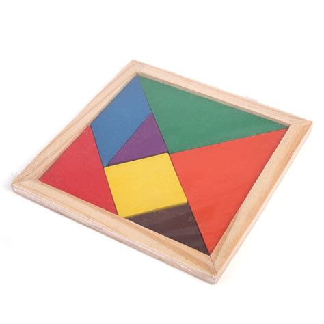 sm fun wooden geometry rhombus tangram puzzle shape cognitive