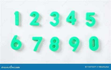 set  green numbers stock image image  sign green