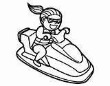 Ski Jet Seadoo Coloring Transportation Pages Printable Coloriage Kb sketch template