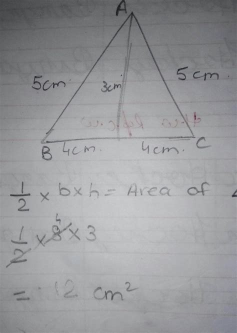 Find Area Of A Triangle Ab Equals To Ac And Perimeter Of