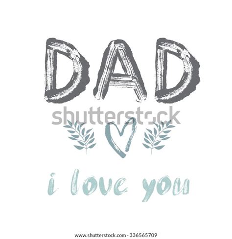 dad love  card ink illustration stock vector royalty