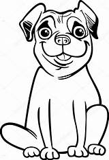 Coloring Pug Cartoon Dog Pages Clipart Drawing Template Getdrawings Book Library Comments sketch template