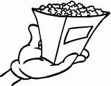 Popcorn Coloring Chips Pages Drawing Printable Supercoloring Color Getdrawings sketch template