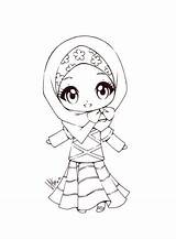 Chibi Muslimah Sureya Anime Mewarna Gambar Ramadan Mewarnai Colorare Dibujos Kartun Lineart Mixt Cultures Boyama Disegni Dekorationen Cizimler Gorsel Sanatlar sketch template