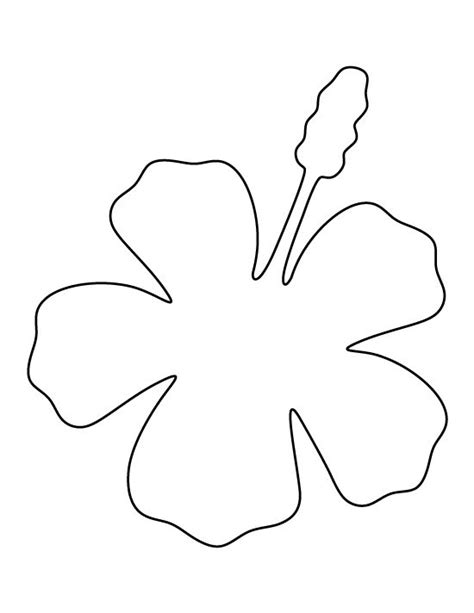 hibiscus pattern   printable outline  crafts creating