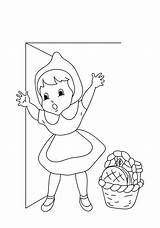 Hood Riding Red Little Wolf Coloring Pages Printable Categories Coloringonly sketch template