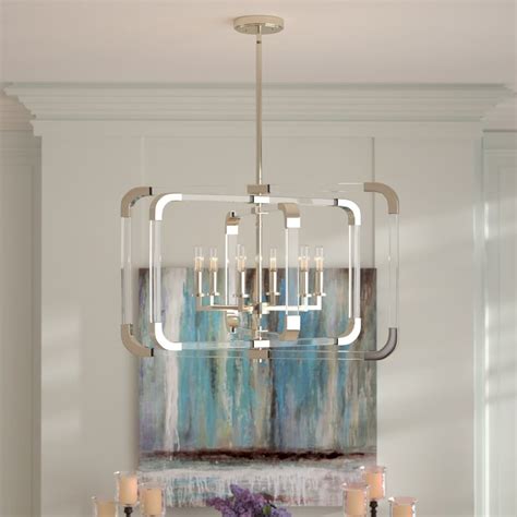 wrought studio cael  light candle style rectangle square chandelier reviews wayfair