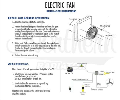 electric fan  wiring install electric fan fan installation installation
