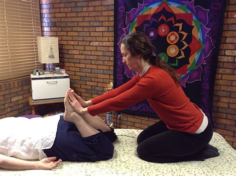 Facilitated Healing Leg Stretch Acroyoga Thai Massage Yoga
