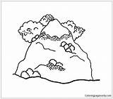 Coloring Pages Mountain Splash Getcolorings sketch template