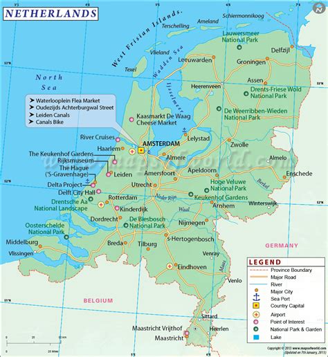 netherlands map niederlande nationalpark