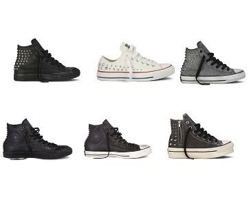 sepatu edgy bertabur paku  koleksi terbaru converse