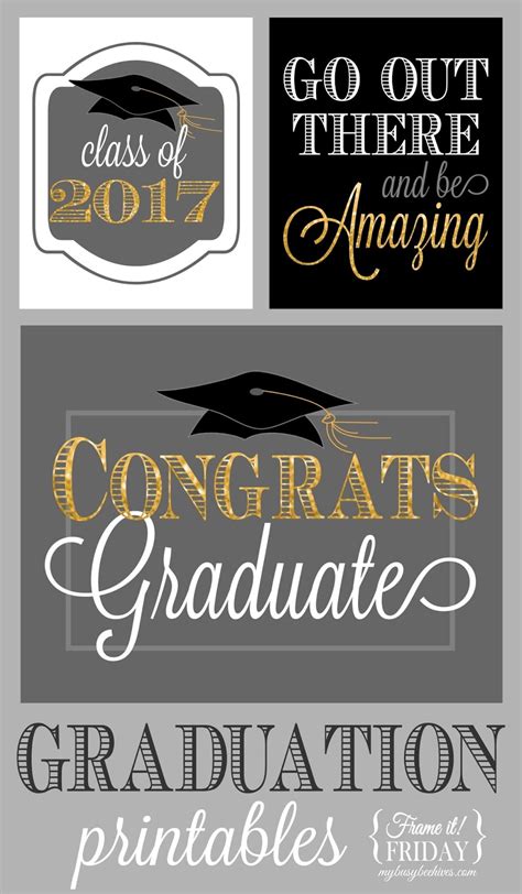 busy beehives graduation printables frame  friday